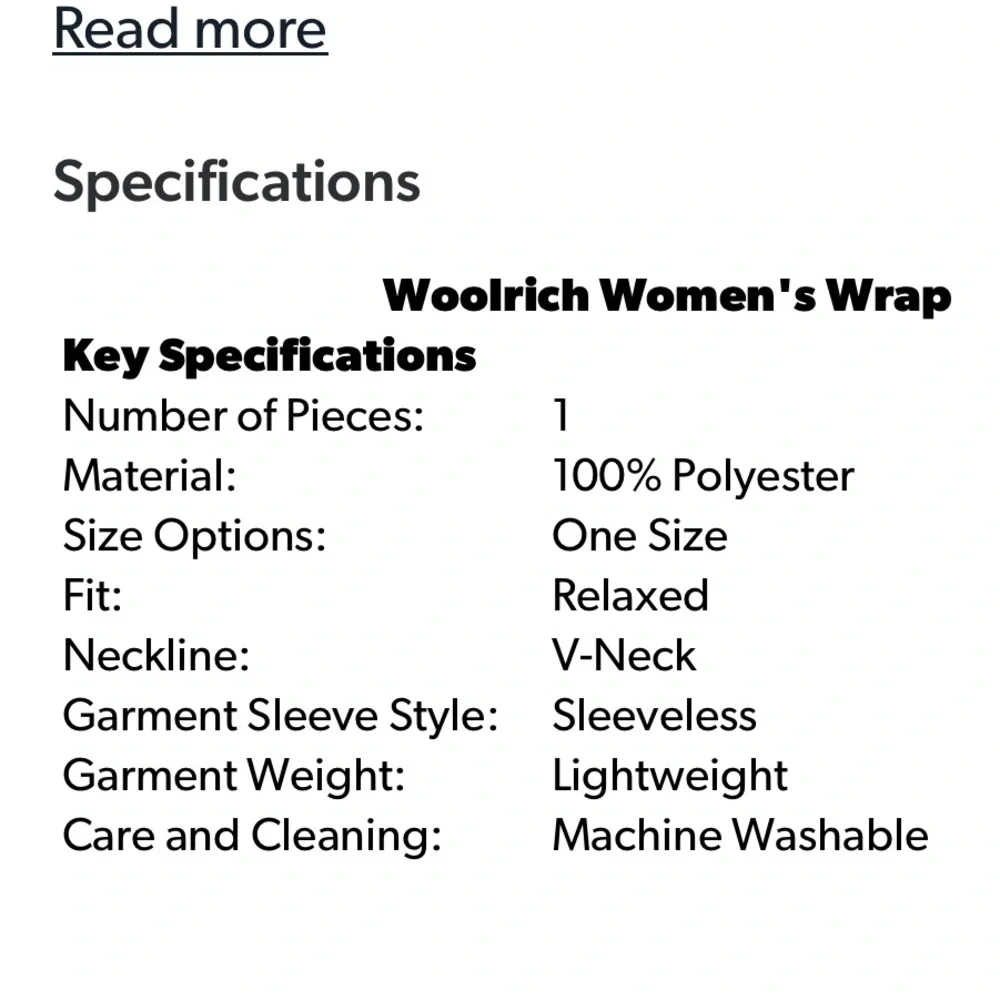 NWT- Women’s Chic Black Woolrich Shawl/Wrap One Size - Picture 8 of 10